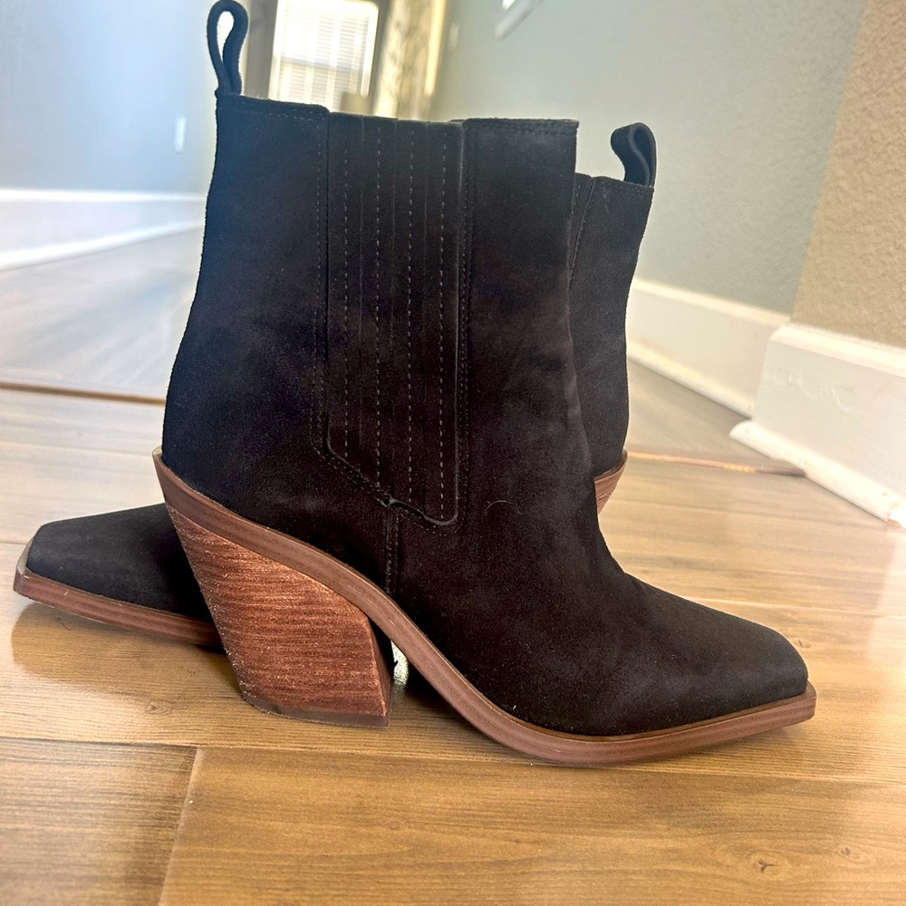 Black western booties